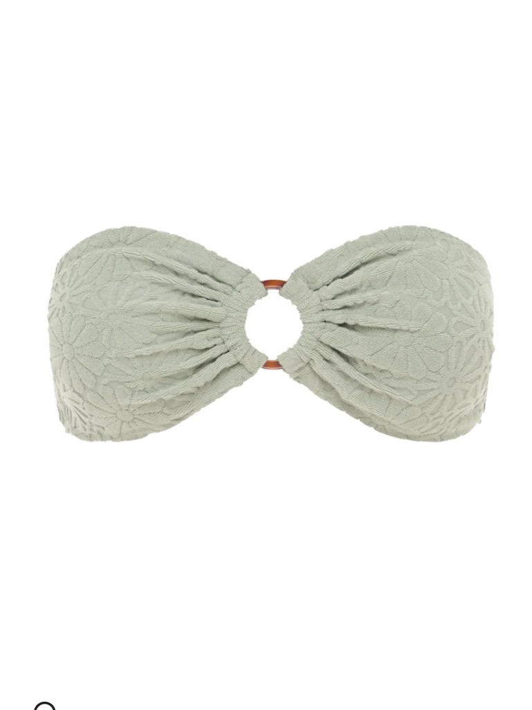 Somerfield Swim Mineral Green Textured Bandeau Bikini Top & Bottom
